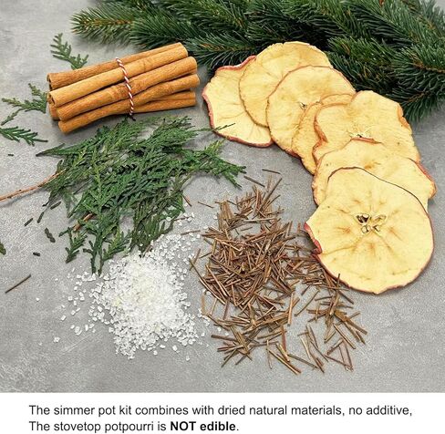 Potpourri Simmering, Tis The Season Potpourri Simmer Pot with Dried Orange Slices, Star Anise, Clove and Vanilla Salt, Stovetop Potpourri Kit for Home Fragrance, Housewarming, Hostess Gift, Christmas in Saudi Arabia