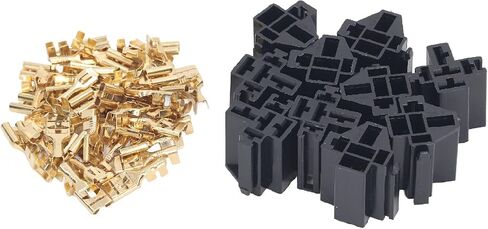 10 Set Relay Connector Kit 5 Pin Relay Connector with 30pc 10mm 20pc 6.3mm Terminals for Car Truck Vehicle in Saudi Arabia