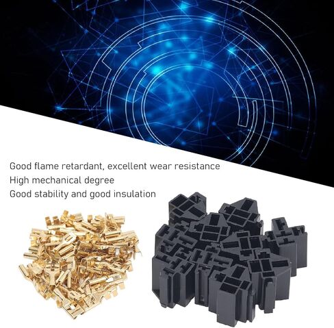 10 Set Relay Connector Kit 5 Pin Relay Connector with 30pc 10mm 20pc 6.3mm Terminals for Car Truck Vehicle in Saudi Arabia