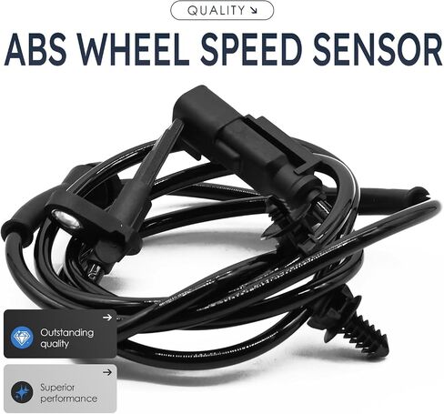 2Pcs Front Left and Right Abs Wheel Speed Sensor Compatible with Ford Explorer Cb5Z2C204A Als2677 Includes Abs Wheel Speed Sensor Wire Harness 11 12 2011 2012 in Saudi Arabia