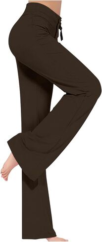 FAVIPT Wide Leg Yoga Pants Women Drawstring High Waisted Leggings Bell Bottom Workout Loose Comfy Flare Sweatpants in Saudi Arabia