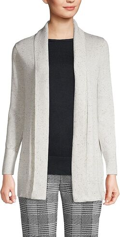 سترة صوفية نسائية من القطن بياقة شال من Lands' End in Kuwait