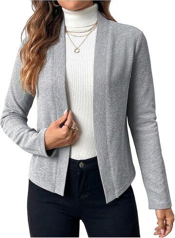 SHENHE Women's Open Front Cardigan Casual Lightweight Fashion Knit Cardigan Sweater in Saudi Arabia