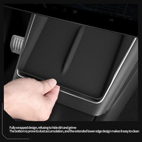 LUCKEASY Center Console Wireless Charger Mat for Tesla Cybertruck 2023 2024 2025 Phone Charge Anti-Slip Protector Pad for Cybertruck Wireless Charging Pad Accessories Black Silicone Pad Interior in Kuwait