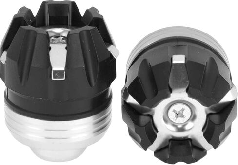 Motorcycle Frame Sliders Front Fork Falling Protection Wheel Crash Protector Scooter Moped Aluminum Alloy Plastic Black 2 Pcs in Kuwait