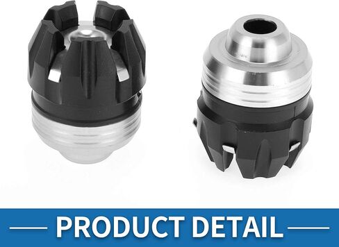 Motorcycle Frame Sliders Front Fork Falling Protection Wheel Crash Protector Scooter Moped Aluminum Alloy Plastic Black 2 Pcs in Kuwait