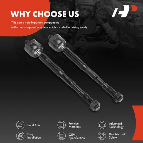 A-Premium 2 x Front Inner Tie Rod Ends, Compatible with Toyota Highlander 2006-2007 & Lexus RX400h 2006-2008 in Saudi Arabia
