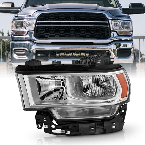 KEEKPO - For 2019 2020 2021 2022 2023 2024 Ram 2500 3500 Halogen Chrome Headlight Headlamp Replacement Passenger Side in Saudi Arabia