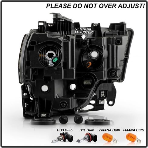 KEEKPO - For 2019 2020 2021 2022 2023 2024 Ram 2500 3500 Halogen Chrome Headlight Headlamp Replacement Passenger Side in Saudi Arabia