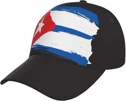 Cute Cuba Cuban Flag Baseball Cap Unisex Vintage Cuban Cap Adjustable Snapback Baseball Hat for Men Women in Kuwait
