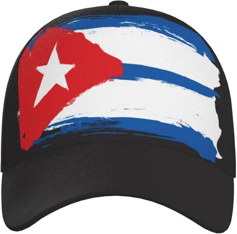 Cute Cuba Cuban Flag Baseball Cap Unisex Vintage Cuban Cap Adjustable Snapback Baseball Hat for Men Women in Kuwait