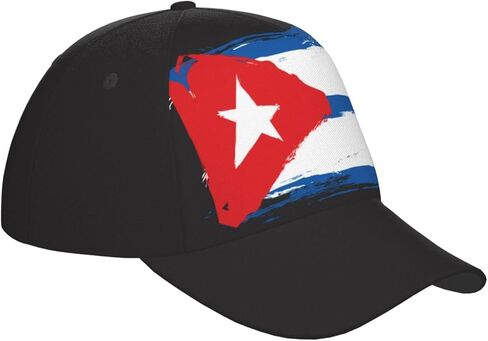 Cute Cuba Cuban Flag Baseball Cap Unisex Vintage Cuban Cap Adjustable Snapback Baseball Hat for Men Women in Kuwait