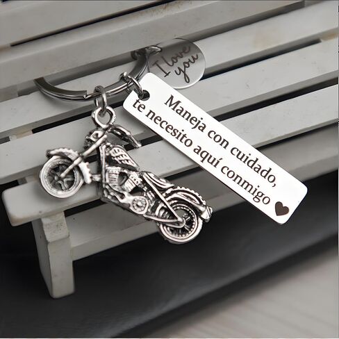 Drive Safe Keychain,Te necesito aqui conmigo Spanish Pendant for Him Her, I love you Gift for Boyfriend Husband in Saudi Arabia
