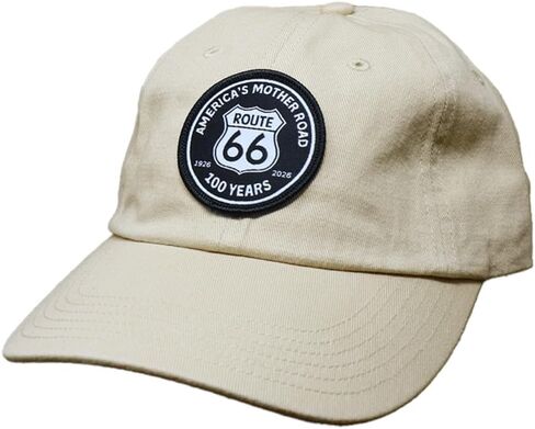 قبعة Route 66 America's Mother Road للذكرى السنوية 100 عام، حزام قابل للتعديل، مقاس غير منظم in Kuwait
