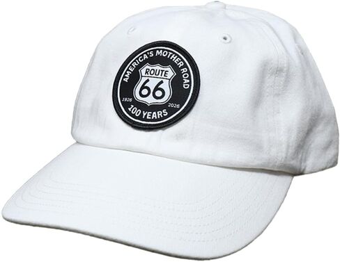 قبعة Route 66 America's Mother Road للذكرى السنوية 100 عام، حزام قابل للتعديل، مقاس غير منظم in Kuwait