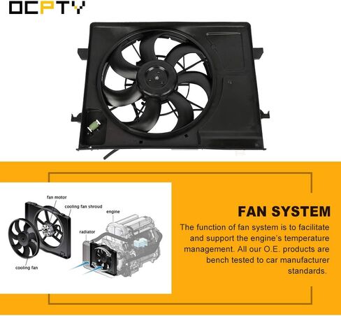 OCPTY Replacement Cooling Fan Assembly for 2010 2011 2012 2013 for Kia Forte Forte Koup in Saudi Arabia