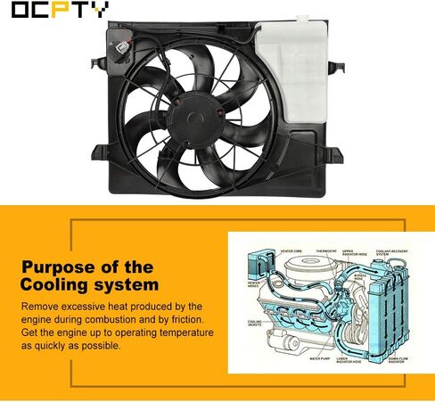 OCPTY Replacement Cooling Fan Assembly for 2010 2011 2012 2013 for Kia Forte Forte Koup in Saudi Arabia