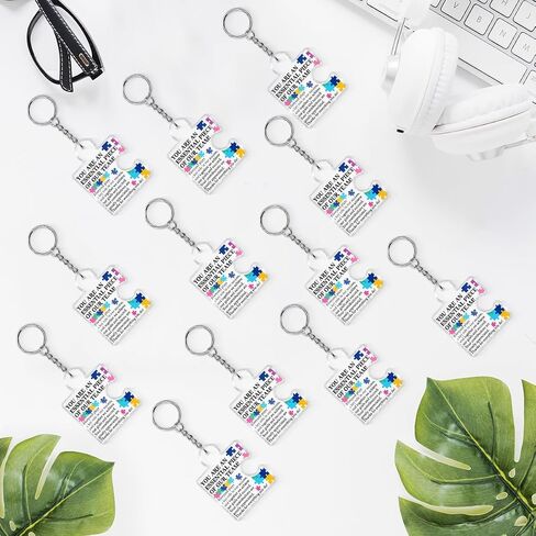 Team Appreciation Gifts for Coworkers Employee, Set of 12 Bulk Cheer Gifts Best Team Christmas Gift for Staff Colleagues Teacher Volunteer Nurse Acrylic Puzzle Piece Keychains in Saudi Arabia