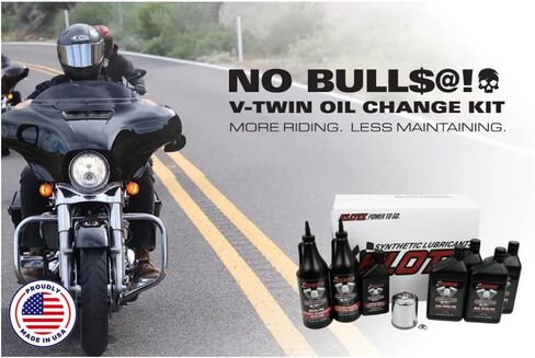 طقم تغيير الزيت الصناعي Klotz 6 Quart 20W-40 للدراجات النارية Indian™ Thunderstroke in Kuwait