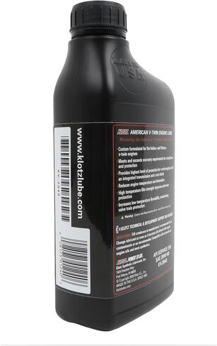 طقم تغيير الزيت الصناعي Klotz 6 Quart 20W-40 للدراجات النارية Indian™ Thunderstroke in Kuwait