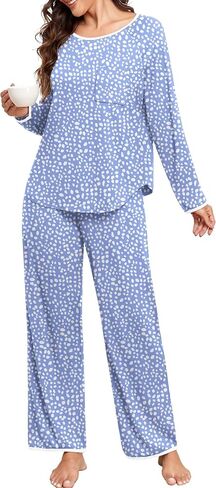 PrinStory Women 2025 Fall and Winter Pajamas Set Long Sleeve Ladies Pjs 2 Piece Pajama Lounge Sets in Saudi Arabia