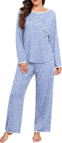 PrinStory Women 2025 Fall and Winter Pajamas Set Long Sleeve Ladies Pjs 2 Piece Pajama Lounge Sets in Saudi Arabia