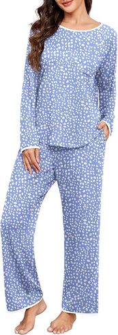 PrinStory Women 2025 Fall and Winter Pajamas Set Long Sleeve Ladies Pjs 2 Piece Pajama Lounge Sets in Saudi Arabia