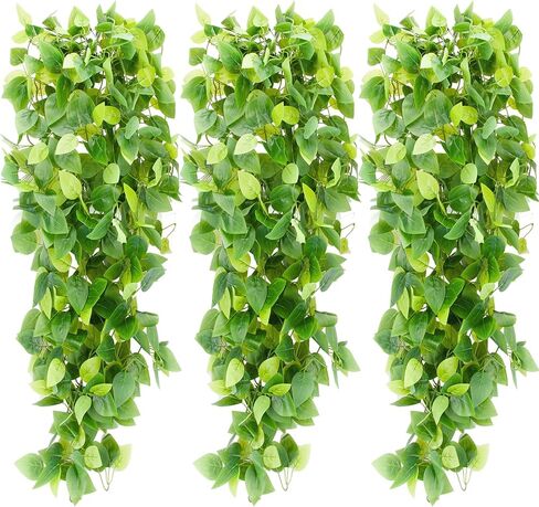 3PCS Artificial Hanging Plants Indoor 3ft Fake Ivy Plant Fake Vine Plants for Wedding Wall House Room Patio Indoor Outdoor Home Shelf Office Decor in Saudi Arabia