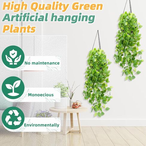 3PCS Artificial Hanging Plants Indoor 3ft Fake Ivy Plant Fake Vine Plants for Wedding Wall House Room Patio Indoor Outdoor Home Shelf Office Decor in Saudi Arabia