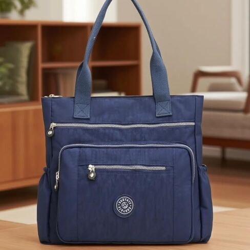 Casual Washed Nylon Tote - Minimalist, Spacious for Travel & Commuting in Saudi Arabia