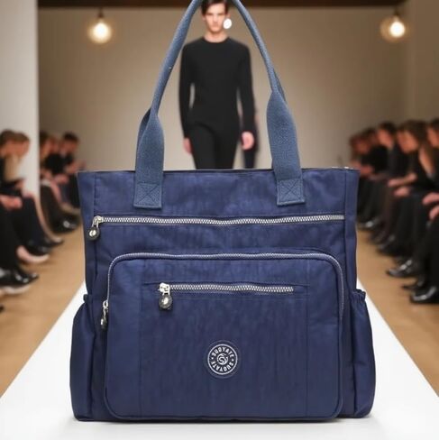 Casual Washed Nylon Tote - Minimalist, Spacious for Travel & Commuting in Saudi Arabia