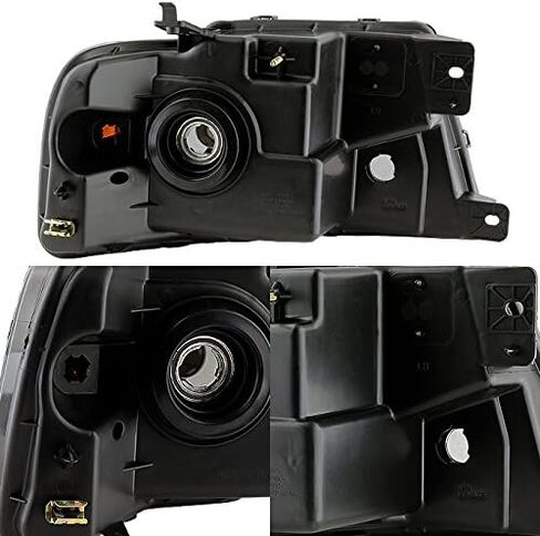 AKKON - For Ford F150 F-150 Pickup Truck Black Smoked Headlights + Smoke LED Tail Lights Brake Lamps Replacement in Saudi Arabia