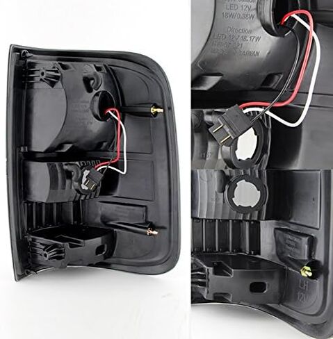 AKKON - For Ford F150 F-150 Pickup Truck Black Smoked Headlights + Smoke LED Tail Lights Brake Lamps Replacement in Saudi Arabia