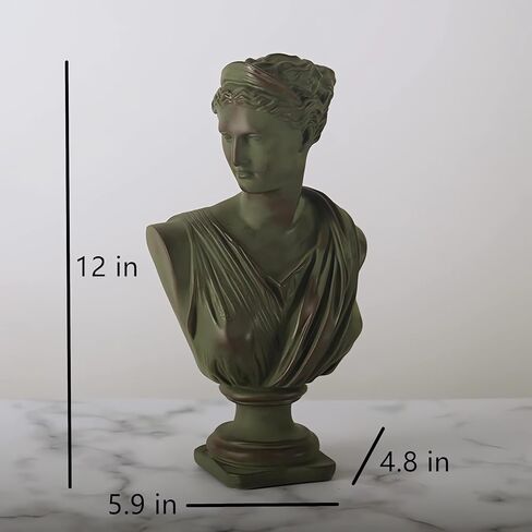 12Inch Greek Resin Statue of Diana, Classic Roman Bust Greek Mythology Sculpture for Home Desk Décor in Saudi Arabia