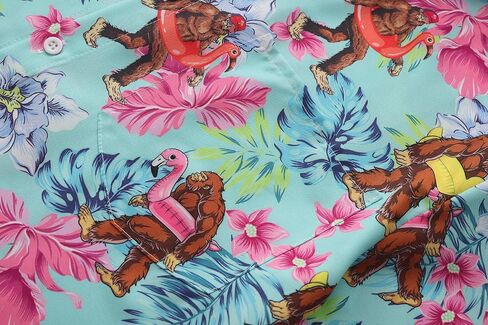 Men's Hawaiian Shirt Funny Summer Beach Casual Short Sleeve Button Down Shirts for Men in Saudi Arabia