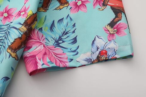Men's Hawaiian Shirt Funny Summer Beach Casual Short Sleeve Button Down Shirts for Men in Saudi Arabia