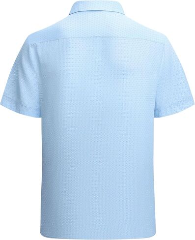 Alex Vando Mens Printed Dress Shirts Short Sleeve Easy Care Regular Fit Button Down Shirt in Saudi Arabia