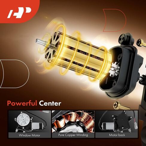 A-Premium Electric Power Window Regulator with Motor Compatible with Honda Civic 1992 1993 1994 1995 Sedan, Rear Left Driver Side, Replace# 72750SR4J01 in Saudi Arabia