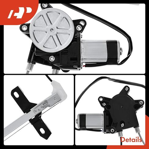 A-Premium Electric Power Window Regulator with Motor Compatible with Honda Civic 1992 1993 1994 1995 Sedan, Rear Left Driver Side, Replace# 72750SR4J01 in Saudi Arabia