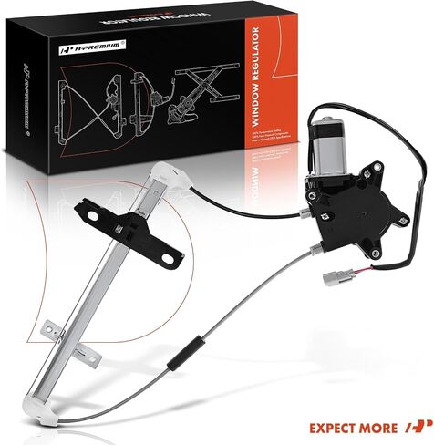 A-Premium Electric Power Window Regulator with Motor Compatible with Honda Civic 1992 1993 1994 1995 Sedan, Rear Left Driver Side, Replace# 72750SR4J01 in Saudi Arabia