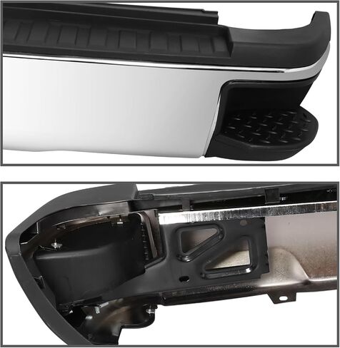 مجموعة المصد الخلفي من PENSUN مناسبة لـ 2015-2019 Chevy Silverado 2500 3500HD / 15-19 GMC Sierra 2500HD 3500HD، كروم مع فتحات مستشعر وقوف السيارات GM1103188 in Saudi Arabia