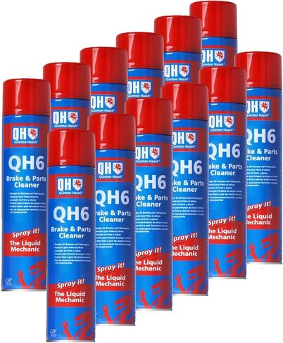 QH6 Brake Cleaner Spray Can 20.3 fl oz - Non-Chlorinated Parts Cleaner Removes Grease, Oil & Dirt, Stops Brake Squeal & Clutch Slip (Pack of 12) in Saudi Arabia