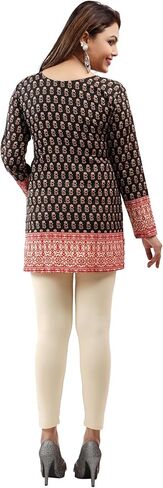 Maple Clothing Indian Tunic Top Women's Printed Short Kurti Kurta Outfit India Apparel in Saudi Arabia
