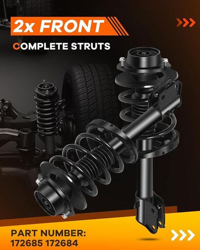 Front Strut Assembly for Subaru, OCPTY Complete Struts Shocks & Spring Struts Fits 2010 2011 2012 for Subaru for Legacy Includes Quick Complete Strut Assembly (172685 & 172684) - Set of 2 in Saudi Arabia