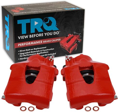 مجموعة فرجار الفرامل الأمامية عالية الأداء من TRQ متوافقة مع 2009-2011 Audi A3 A3 Quattro 1998-2010 Volkswagen Beetle 1999-2006 Golf 1999-2015 Jetta in Saudi Arabia