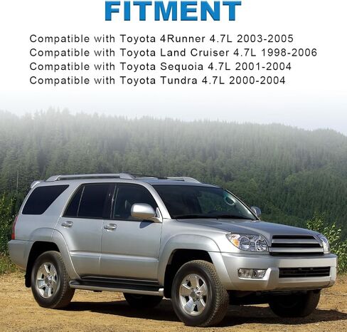حاقن الوقود JDMON 8 قطع متوافق مع Toyota 4Runner 2003-2005، Land Cruiser 1998-2006، Sequoia 2001-2004، Tundra 2000-2004 4.7L بديل لـ 23209-0F010 23250-50040 in Saudi Arabia