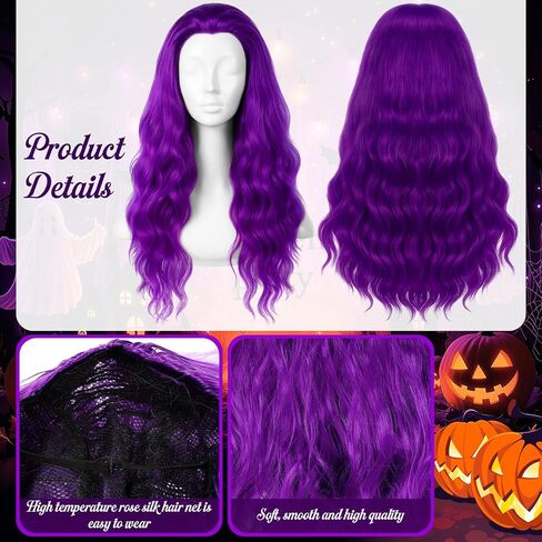 Halloween Witch Cosplay Party Costume Accessories Set Witch Hat Hair Wig Shoe Covers Nose Chin for Adult in Saudi Arabia