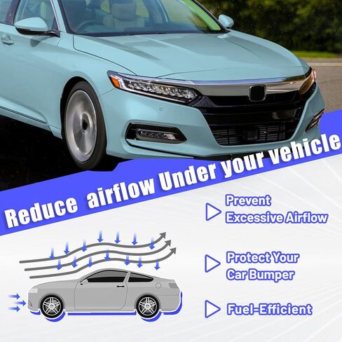 مصد الشفاه الأمامي من KUAFU متوافق مع 2018-2022 Honda Accord 4Dr Sedan Air Dam تحت الذقن واقي مصد الصدمات مطلي بالبلاستيك الأسود والأبيض 3 قطع in Kuwait