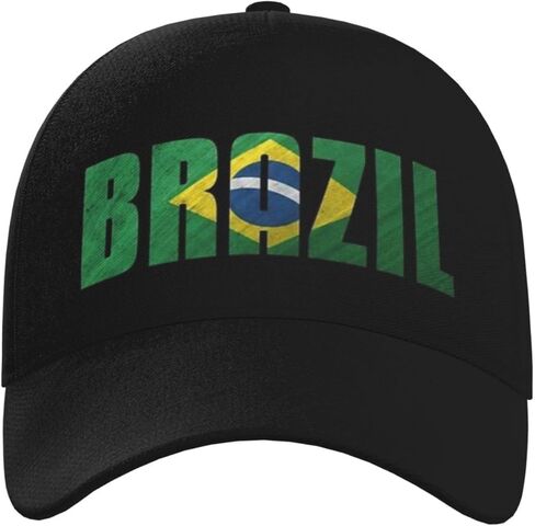 Brazil Flag Snapback Cap Brazil Baseball Hats Brazil Sun Hat Adjustable Flag Cap Brazil Hats for Women Men in Kuwait