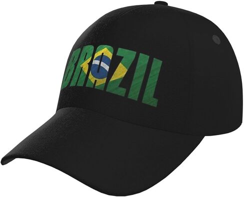 Brazil Flag Snapback Cap Brazil Baseball Hats Brazil Sun Hat Adjustable Flag Cap Brazil Hats for Women Men in Kuwait